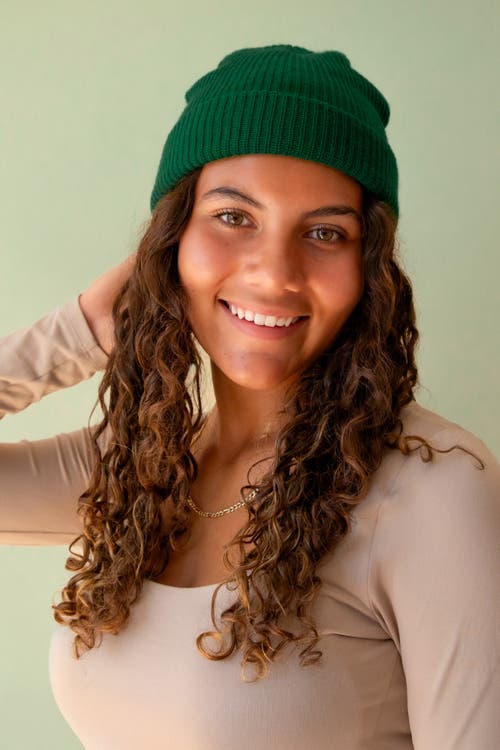 Sunshine Studios Billie Knit Beanie In Green