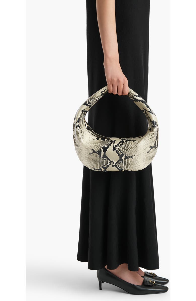 Khaite Medium Olivia Snakeskin Embossed Leather Hobo Bag, Alternate, color, Natural 121