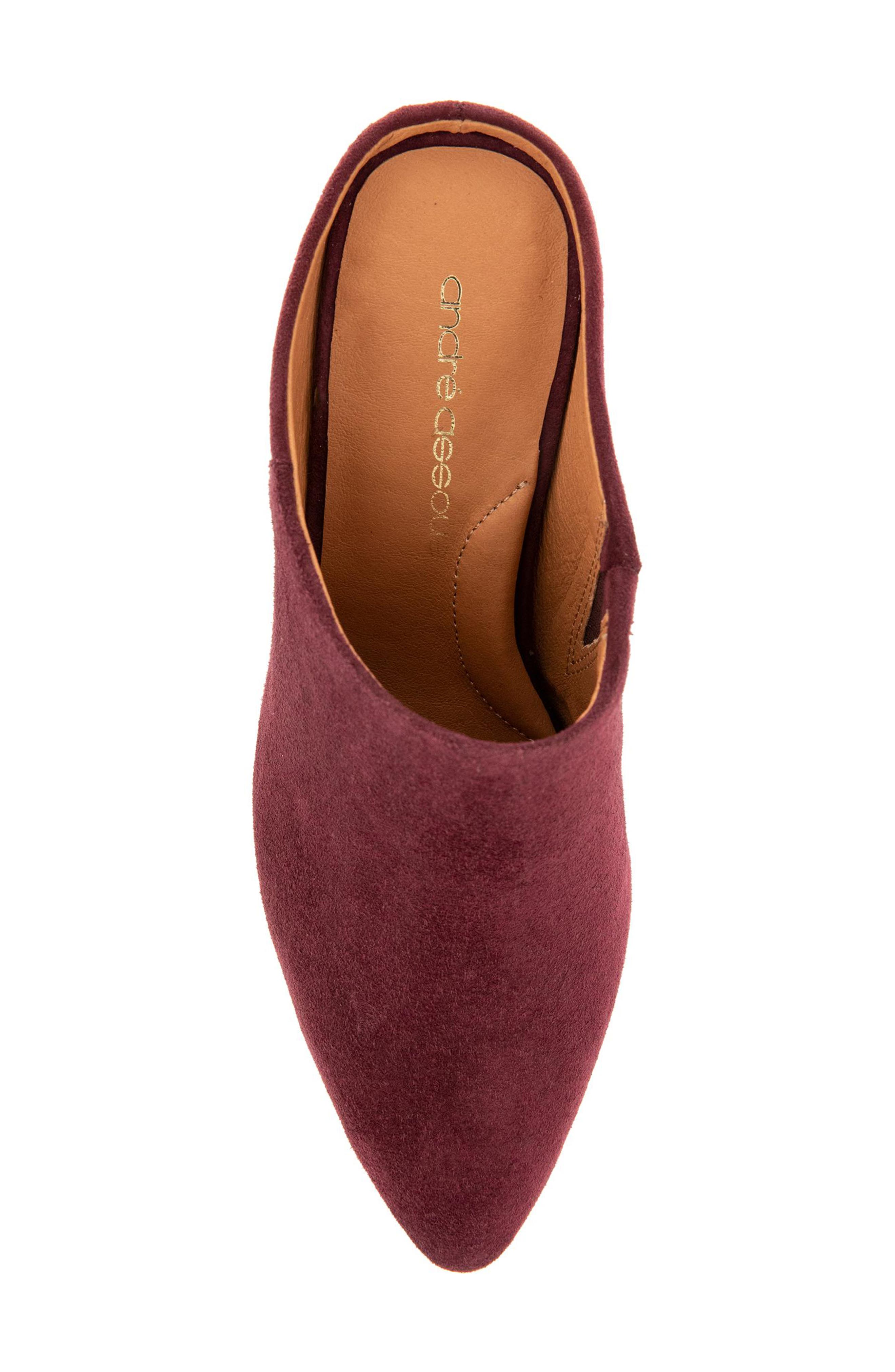 Willow Mule, Alternate, color, DARK CABERNET SUEDE