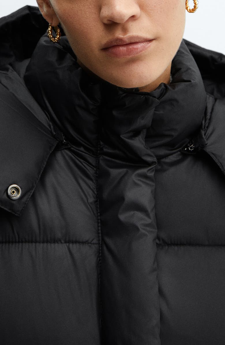 MANGO Quilted Puffer Vest with Detachable Hood, Alternate, color, 