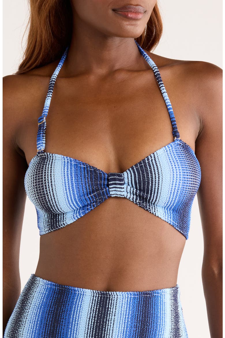 Ennat Bandeau Bikini Top, Alternate, color, FEVEN BLUE