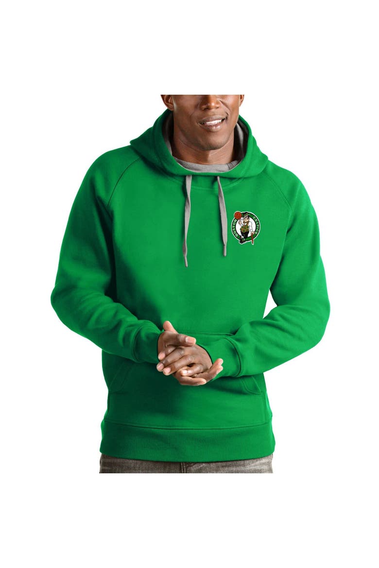 Men's Antigua Kelly Green Boston Celtics Victory Pullover Hoodie, Main, color, Kelly Green