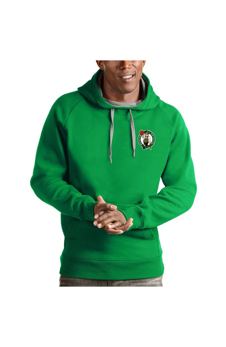 ANTIGUA Men's Antigua Kelly Green Boston Celtics Victory Pullover Hoodie, Main, color, Kelly Green