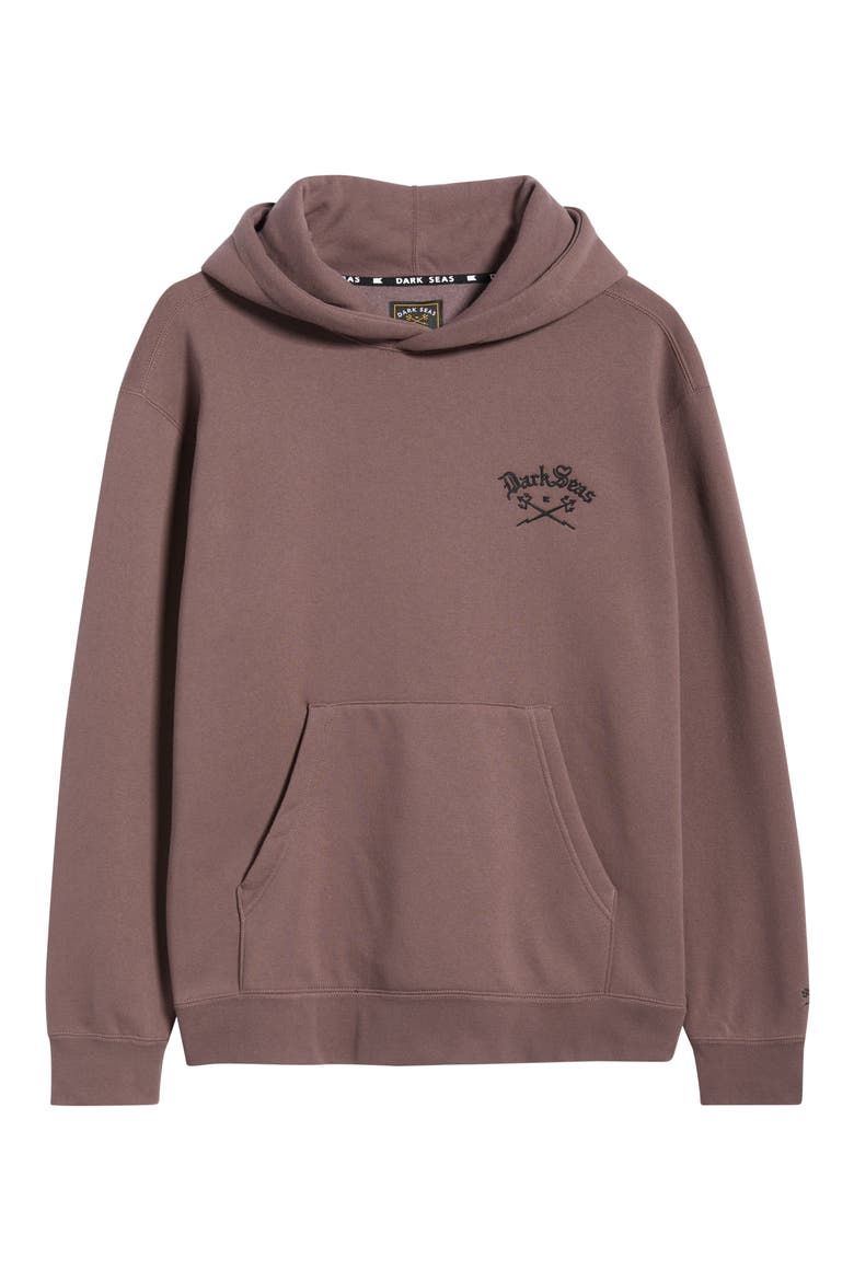 Lance Embroidered Heavyweight Fleece Hoodie, Alternate, color, MAUVE