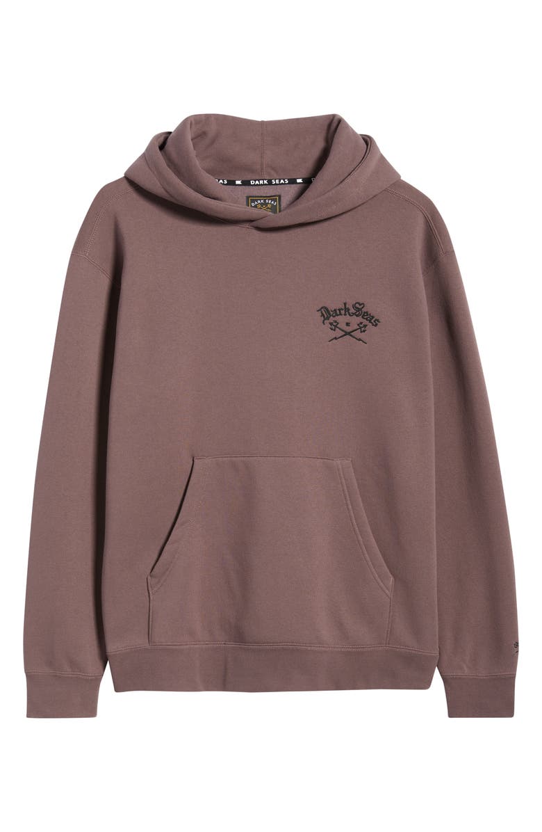 DARK SEAS Lance Embroidered Heavyweight Fleece Hoodie, Alternate, color, Mauve