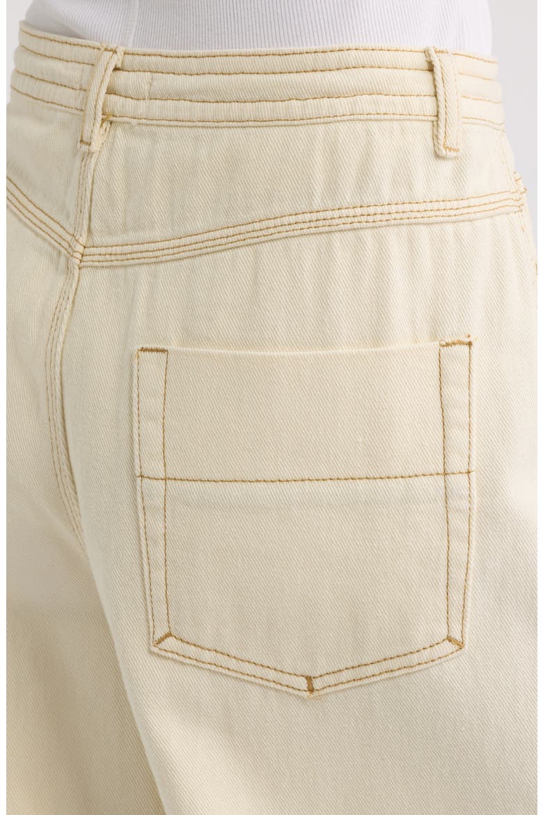 Drawstring High Waist Cotton Wide Leg Pants, Alternate, color, OFF WHITE