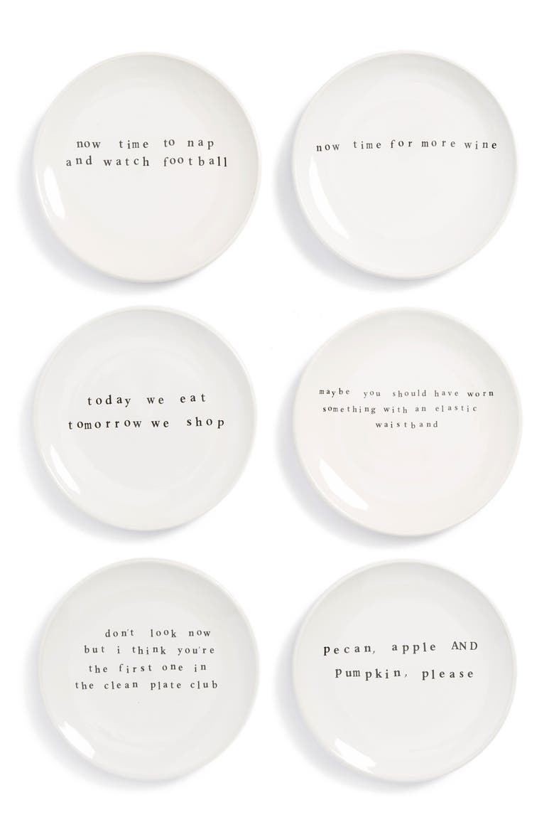 Thanksgiving Plates & Caddy, Alternate, color, WHITE