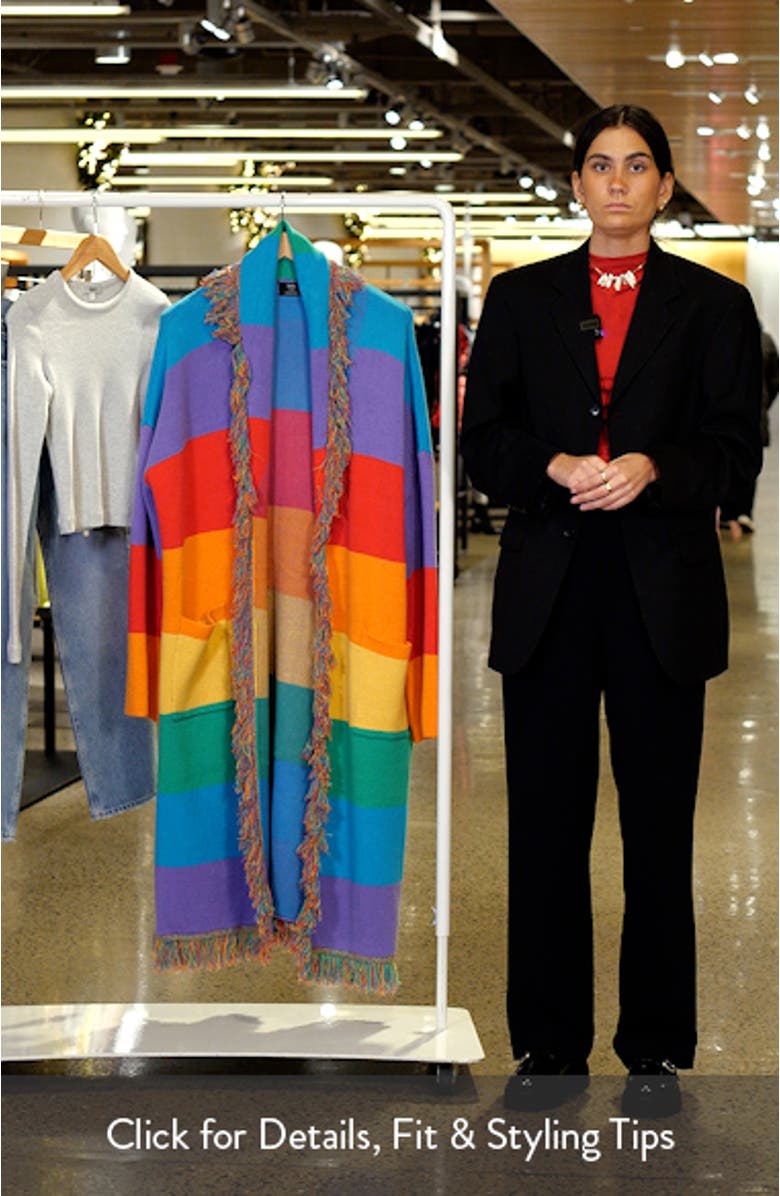 Luxe Fringe Blanket Cardigan, sales video thumbnail