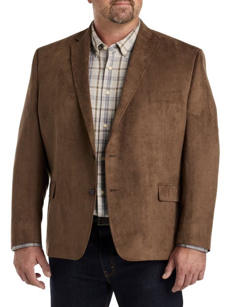 Big & Tall Faux-Suede Sport Coat