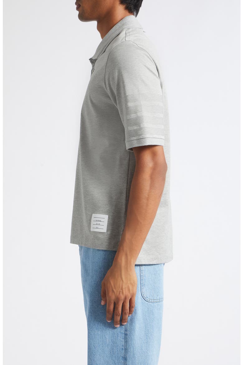 4-Bar Cotton Jersey Polo, Alternate, color, LIGHT GREY