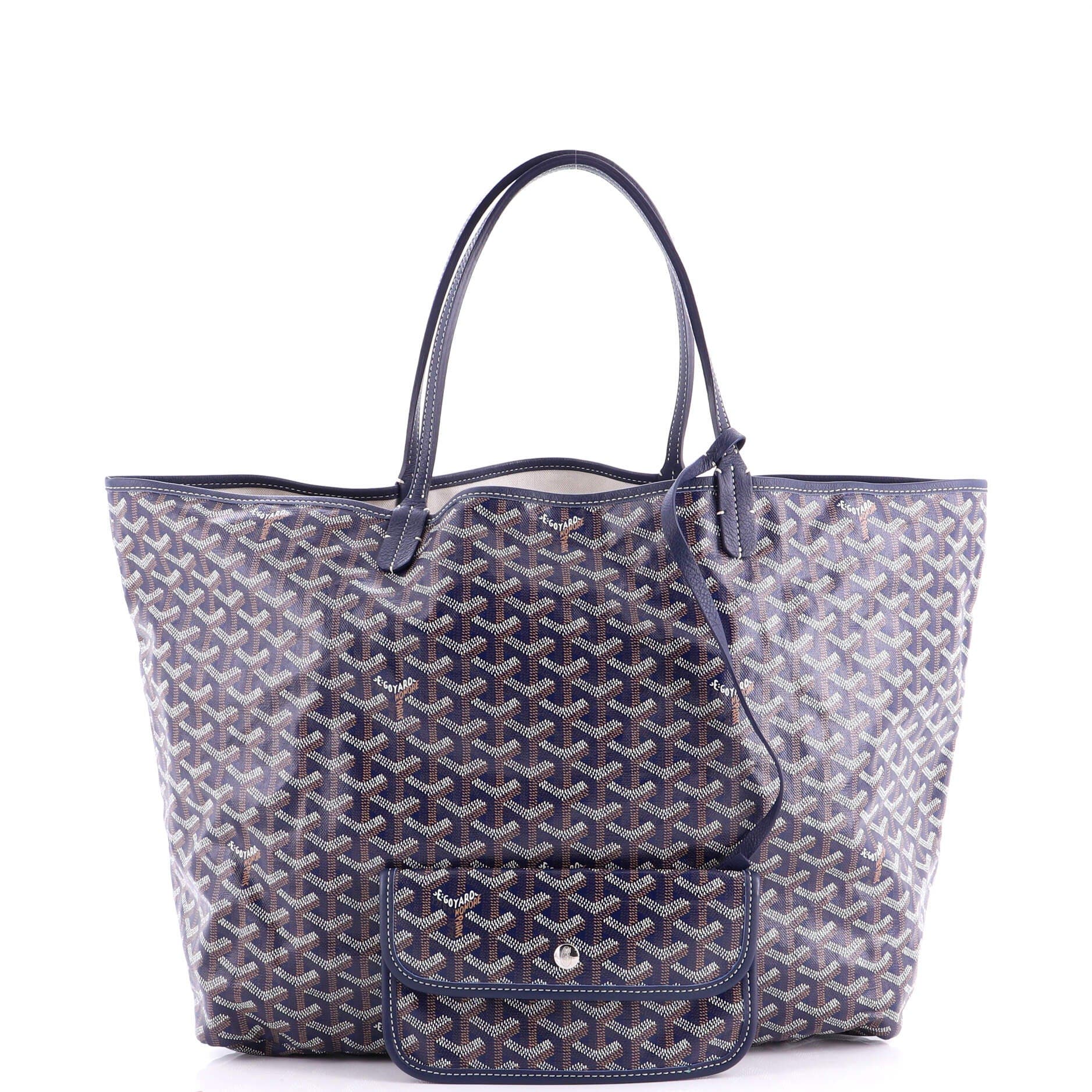 Pre-Owned Goyard Saint Louis Tote Coated Canvas GM, Alternate, color, Blue