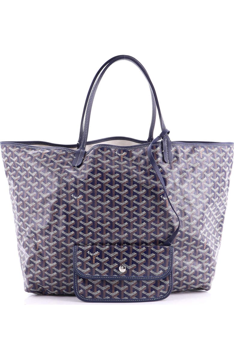 Pre-Owned Goyard Saint Louis Tote Coated Canvas GM, Alternate, color, Blue
