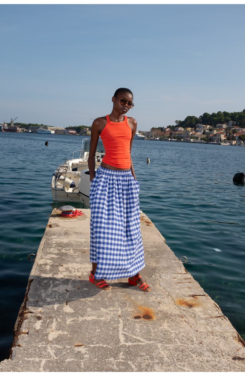 Untitled in Motion Alma Voluminous Plaid Maxi Skirt, Alternate, color, Ios Check