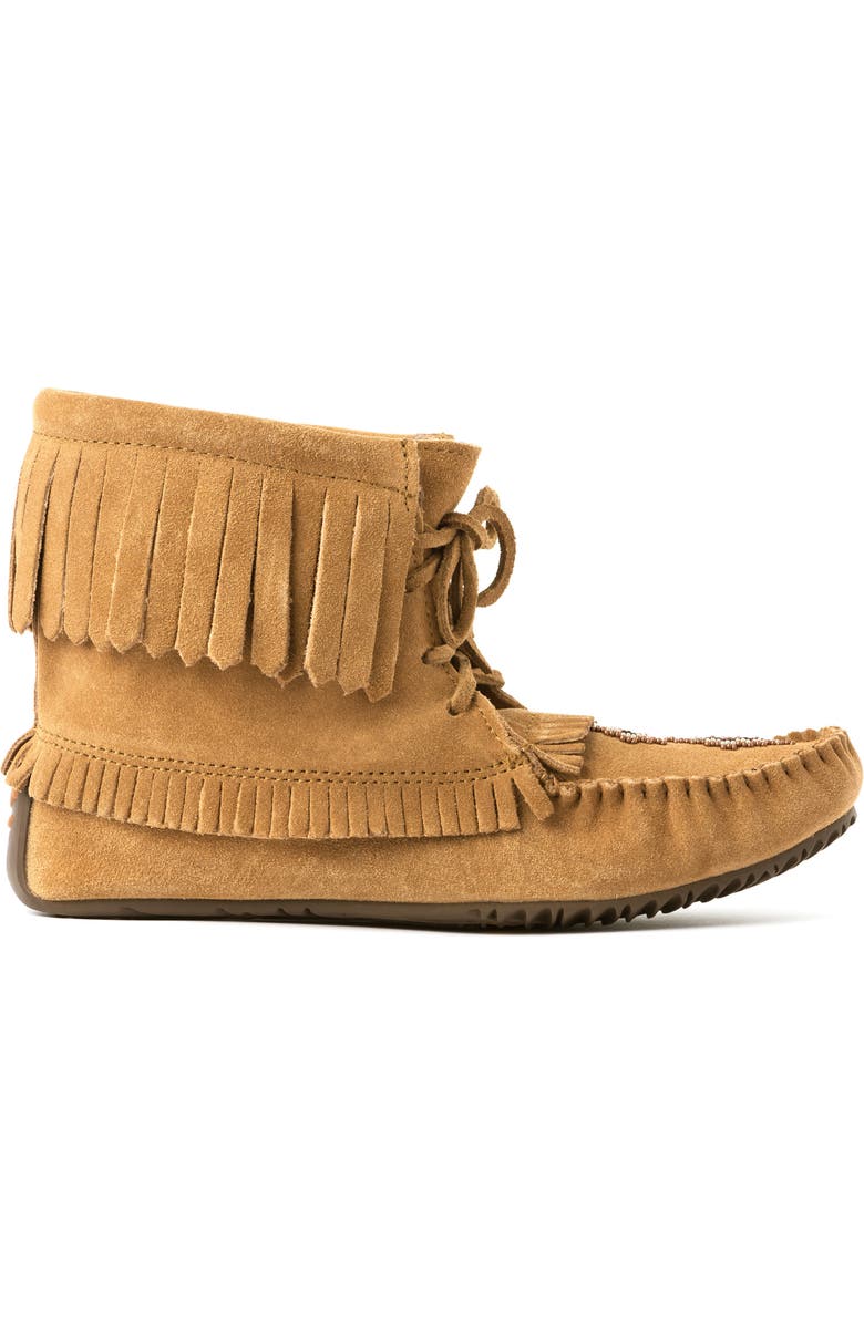 Manitobah Harvester Fringe Moccasin Bootie, Alternate, color,