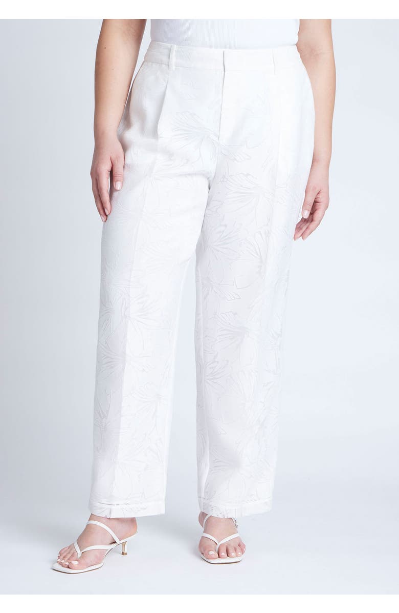 ELOQUII Burnout Trouser, Main, color, Soft White