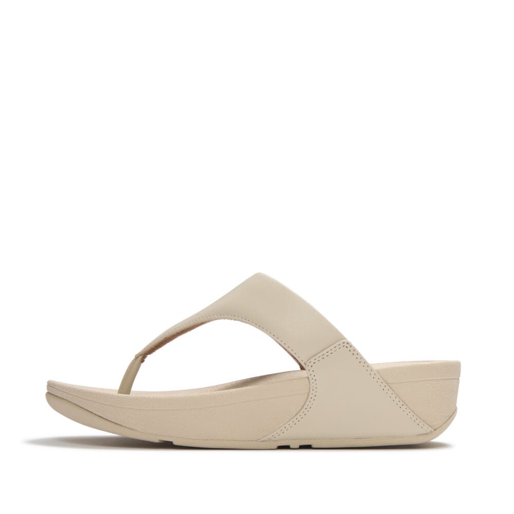 Lulu Leather Toe Post Sandals, Alternate, color, Hazy Taupe