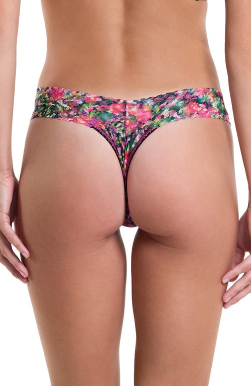 Hanky Panky Print Low Rise Thong In Celebration Black