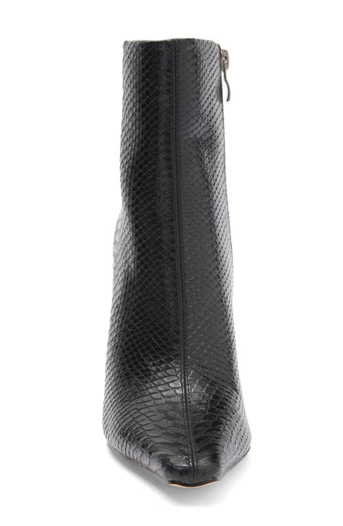 Ashley Kahen Glam Snakeskin Embossed Boot In Black