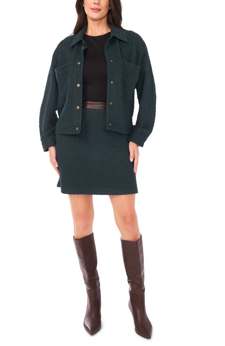 Vince Camuto Tweed Jacket, Alternate, color, Forest Night