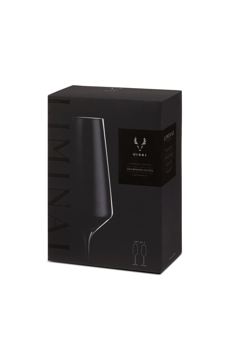 Viski Reserve Liminal Champagne Flutes Set of 2, Alternate, color, Clear