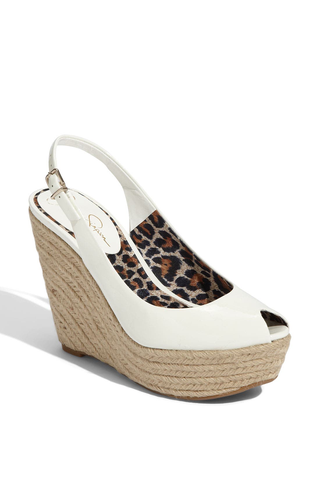 'Jungle' Espadrille Sandal, Main, color, WHITE