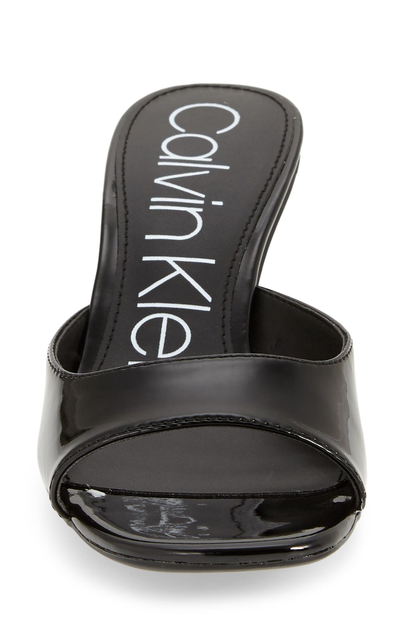 Calvin Klein Mega Kitten Heel Slide Sandal, Alternate, color, 