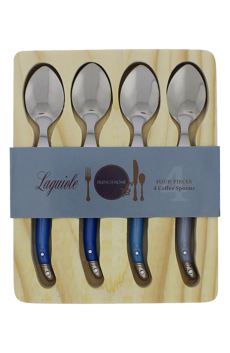 FRENCH HOME Laguiole Coffee Spoons - Set of 4, Alternate, color, Shades Of Blue