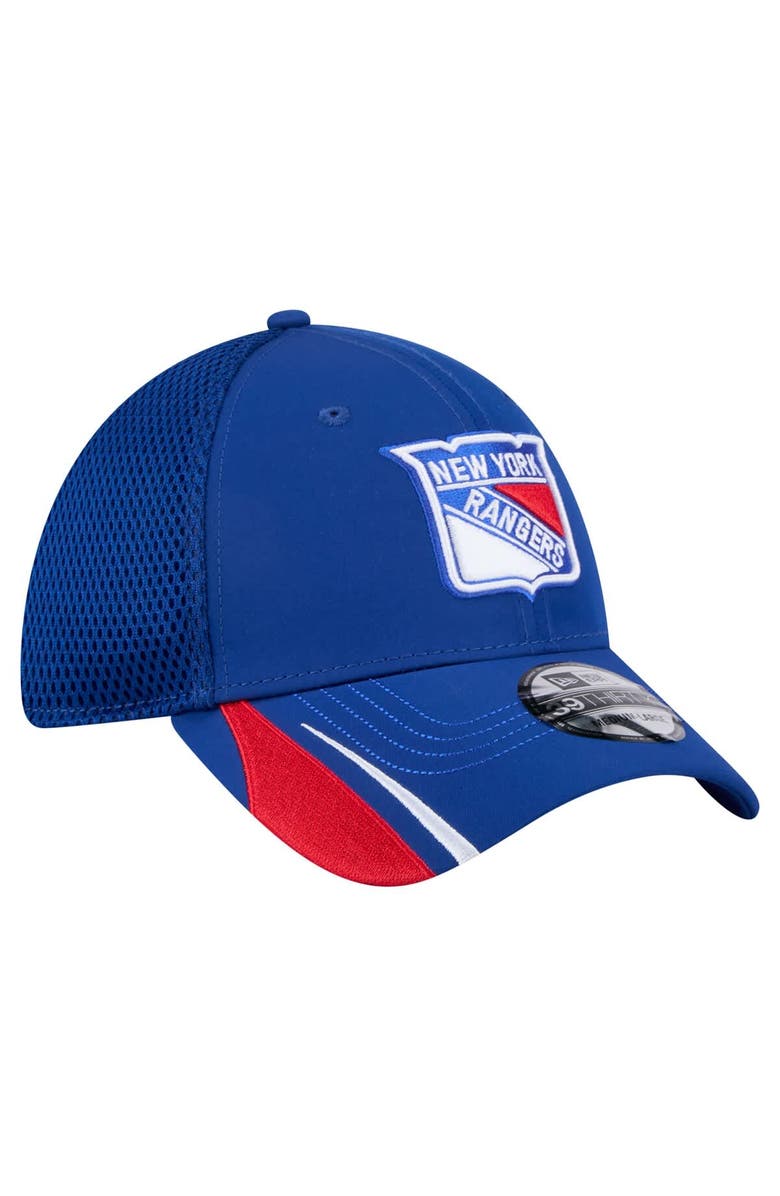 New Era Men's New Era Blue New York Rangers Linear Featherweight 39THIRTY Flex Hat, Alternate, color, Blue