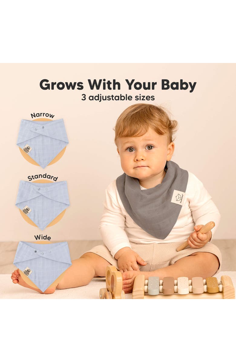 KeaBabies 8-Pack Lumi Muslin Bandana Bibs, Alternate, color, Nimbus