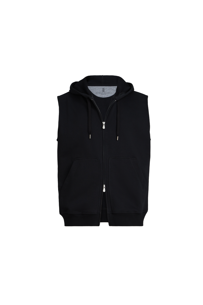 Sleeveless sweatshirt, Alternate, color, Black