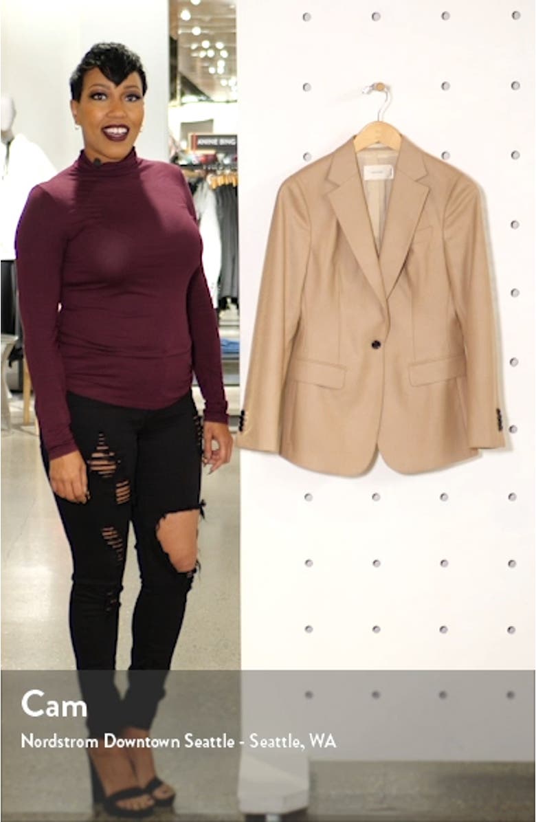 Cameron Single Breasted Wool Blazer, sales video thumbnail