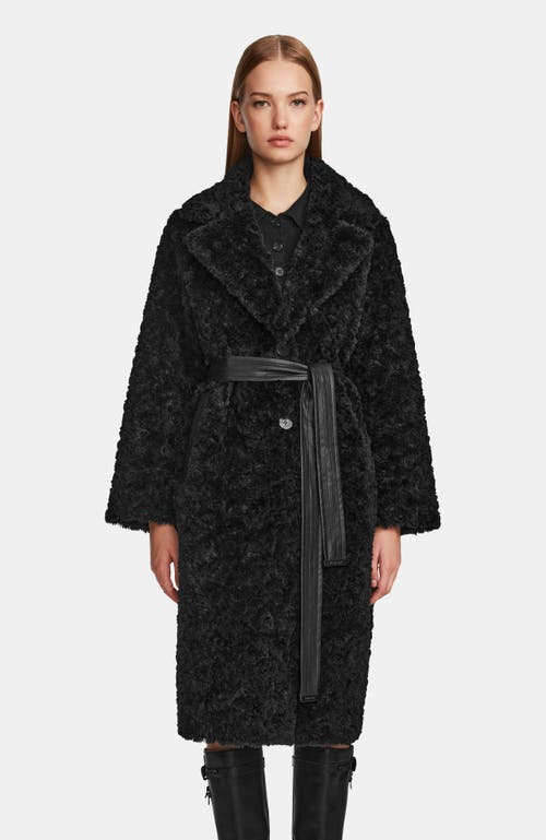 Rudsak Annabelle Reversible Teddy & Faux Leather Coat In Black