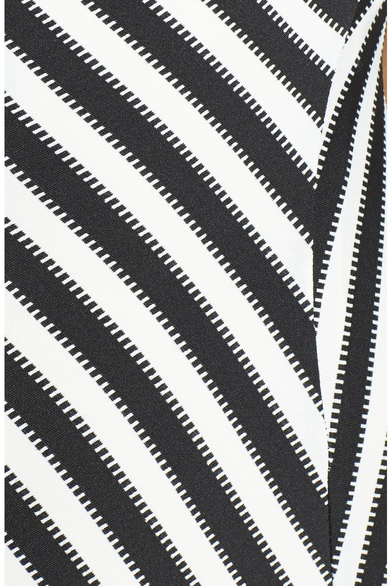 'Bianca' Mitered Stripe One-Piece Swimsuit, Alternate, color, BLACK IVORY