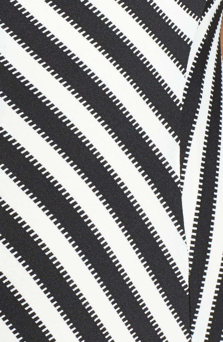 Robin Piccone 'Bianca' Mitered Stripe One-Piece Swimsuit, Alternate, color, 