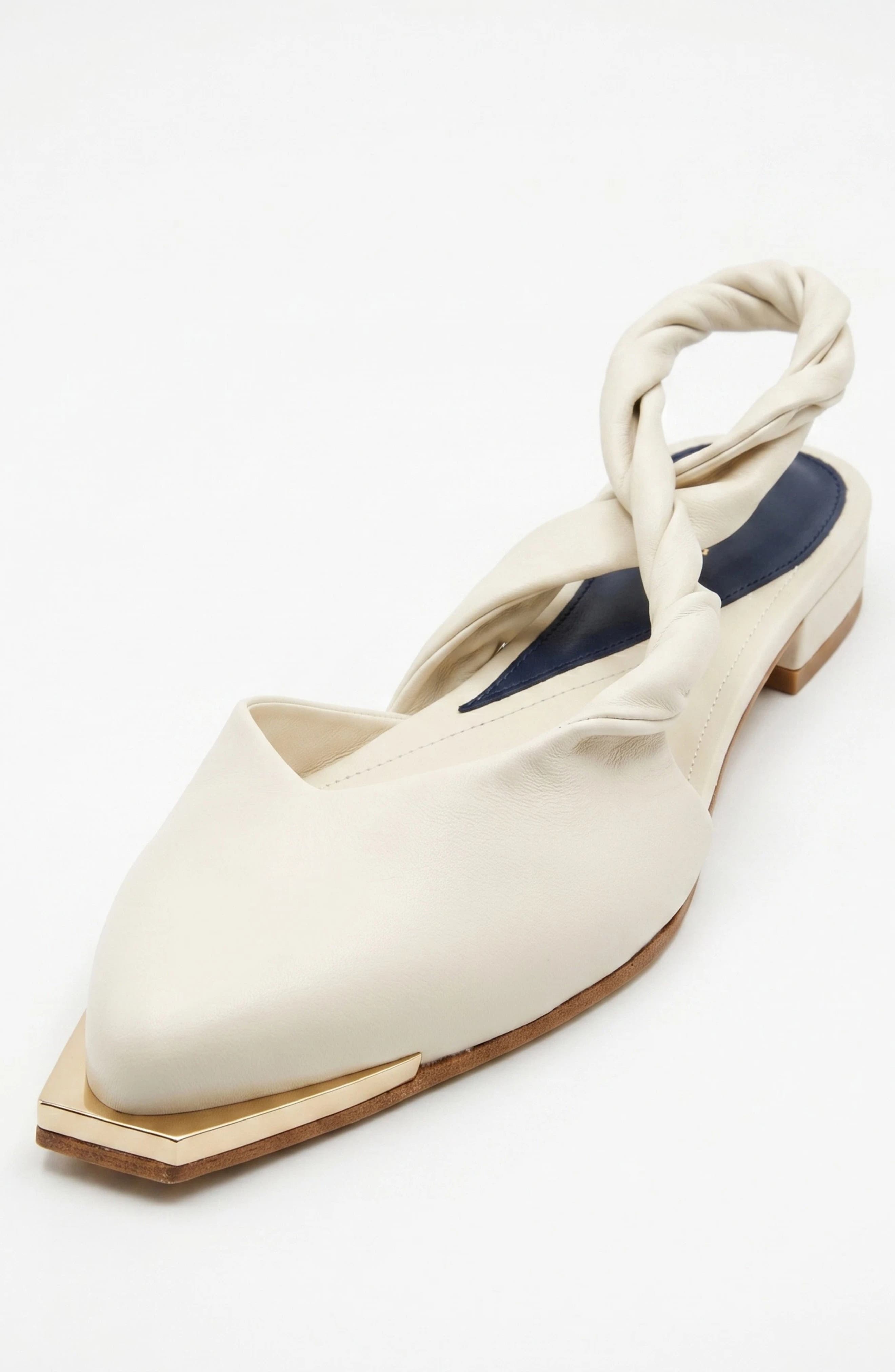 Bróg Sinead Pointed Slingback Mule Latte Cream, Alternate, color, Latte Cream