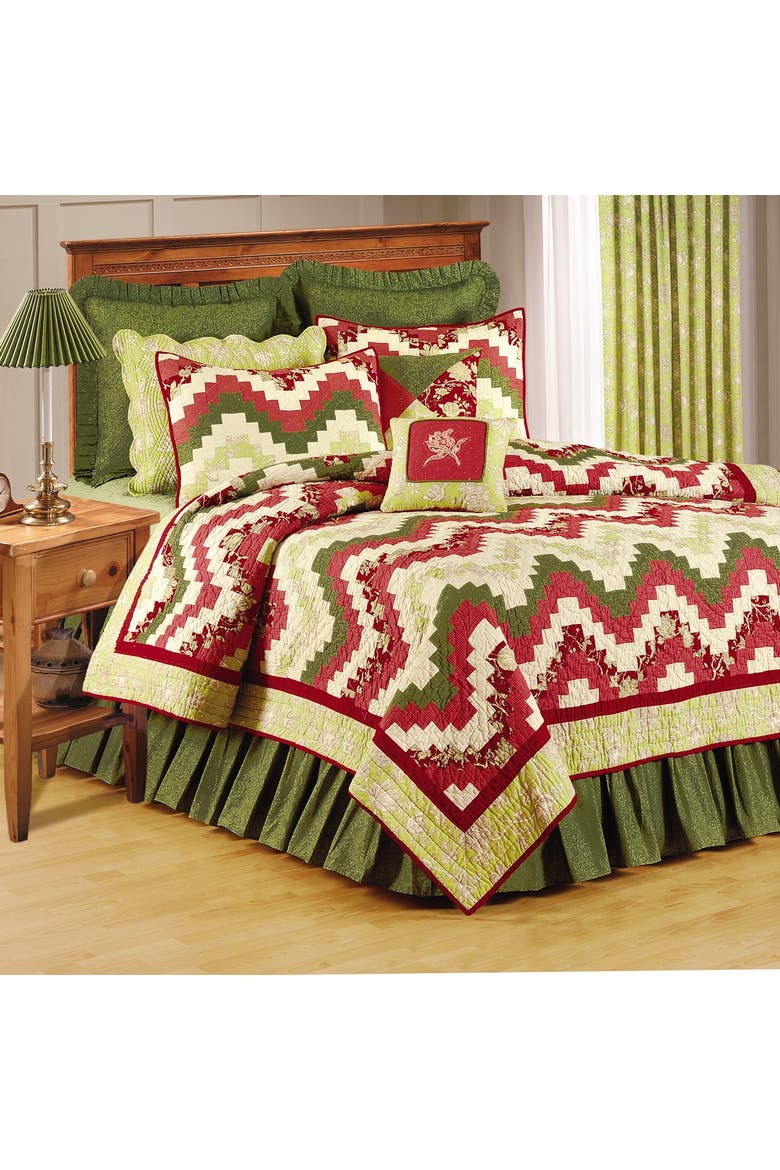 Wavy Spice Bedding, Main, color, Green
