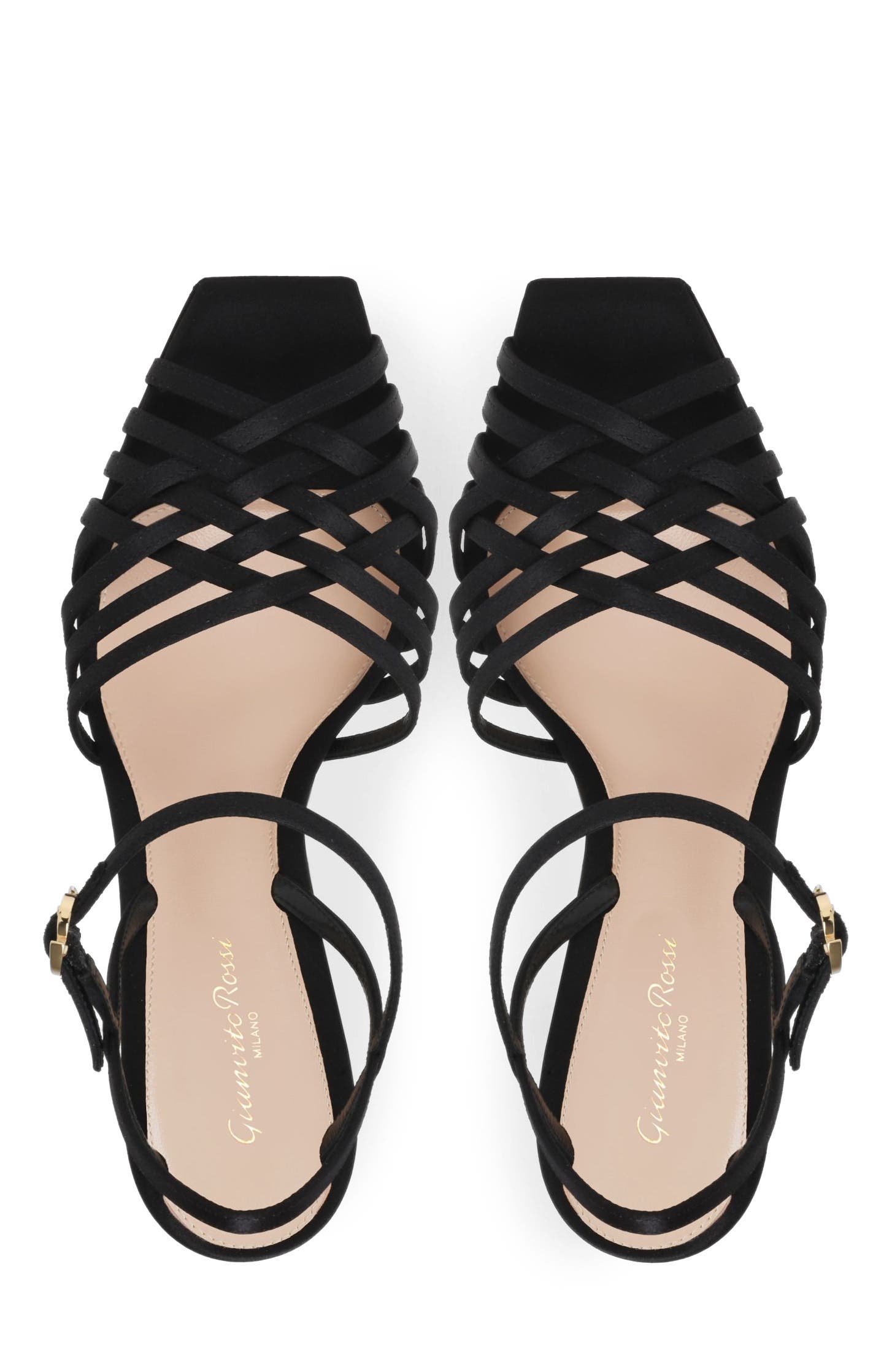 Gianvito Rossi Kerry Sandal, Alternate, color, Black Fabric