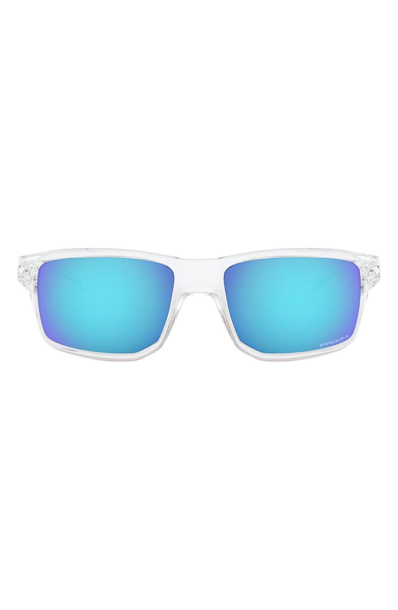 Oakley Gibston Prizm<sup>™</sup> 61mm Wrap Sunglasses, Main, color, Clear