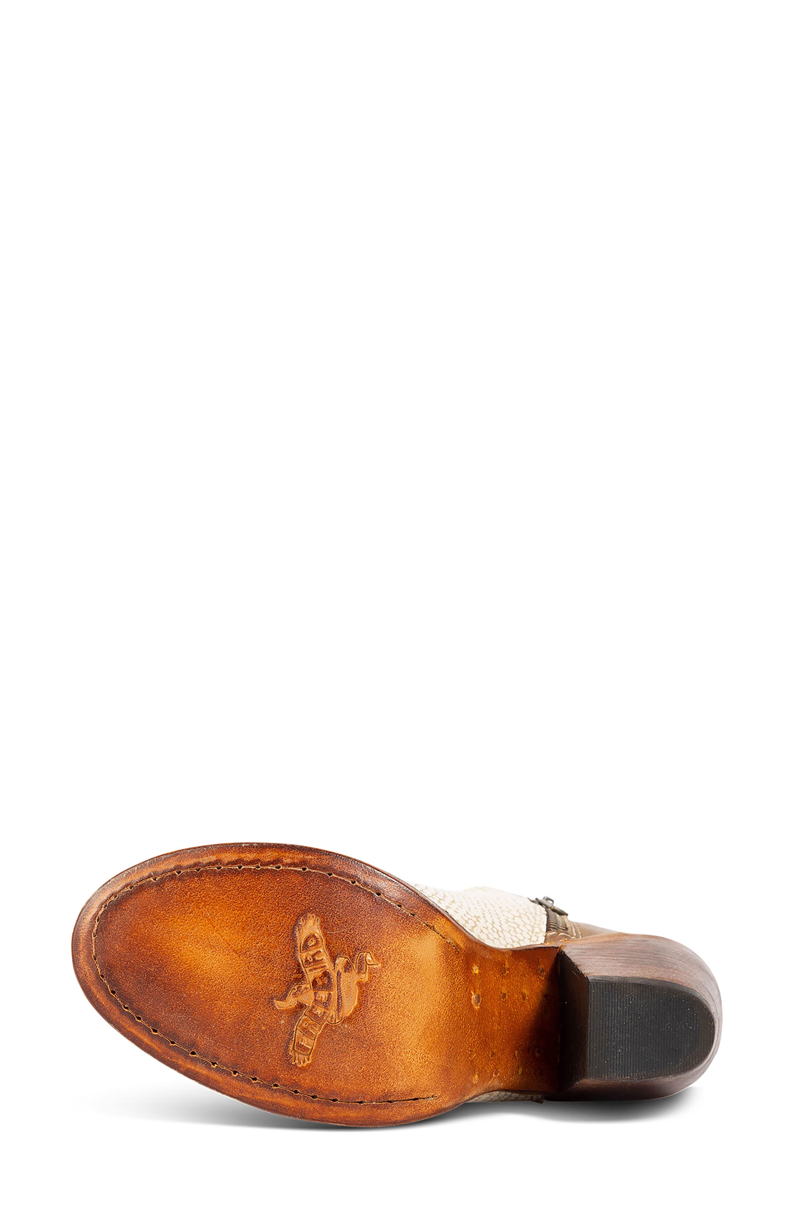 Detroit Croc Embossed Leather Bootie, Alternate, color, WHITE SNAKE