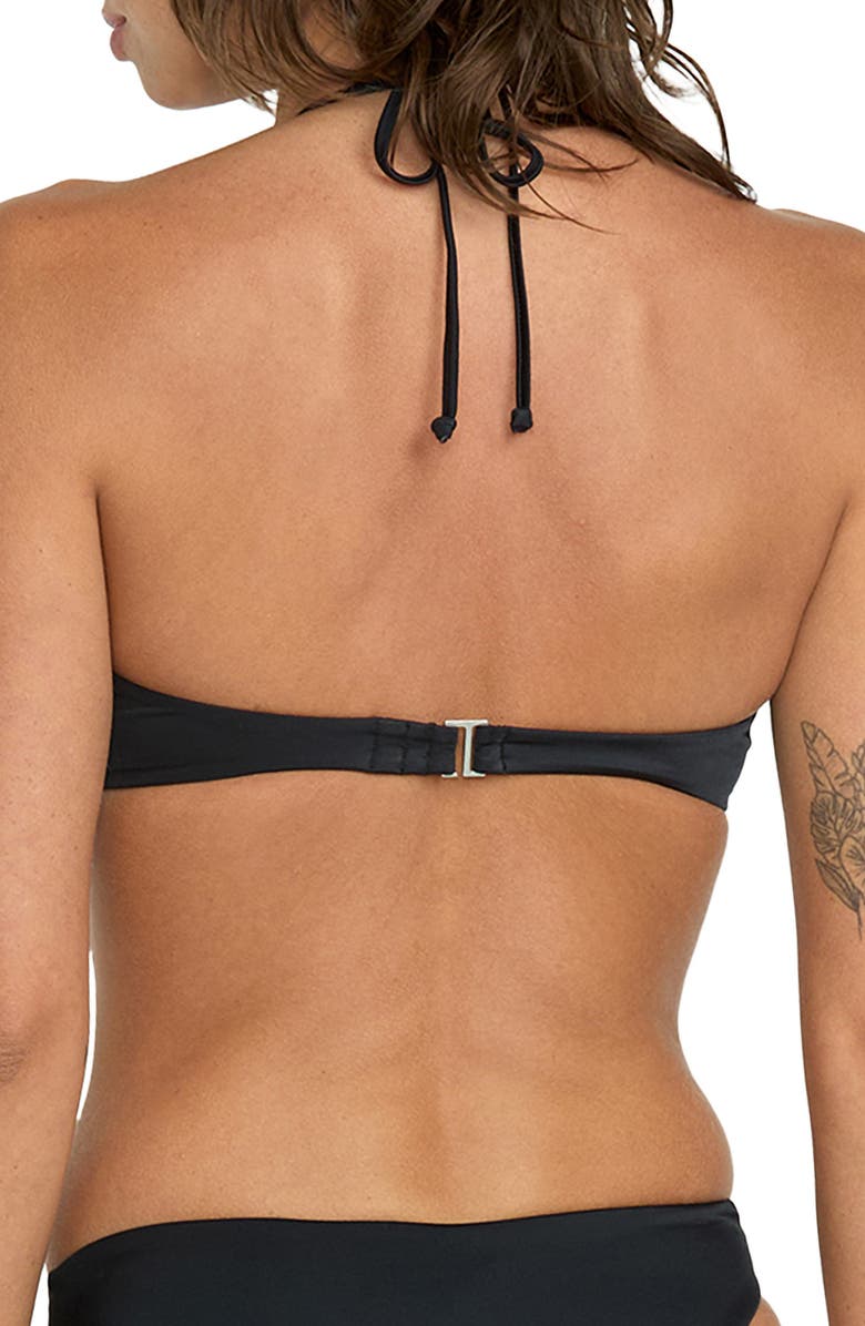 Volcom Simply Seamless Bikini Top, Alternate, color, Black