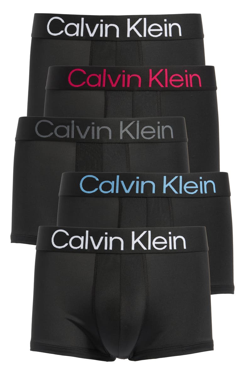 Calvin Klein 5-Pack Low Rise Boxer Trunks, Main, color,