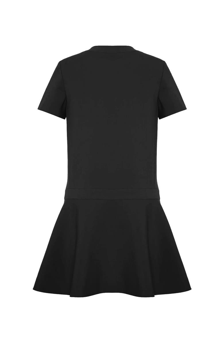 THEO The Label Daphne Fluted Mod Dress, Alternate, color, Black