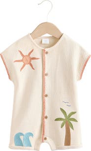 NEXT Cotton Jersey Waffle Knit Romper