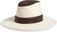 Gigi Burris Millinery Liora Canvas & Leather Fedora