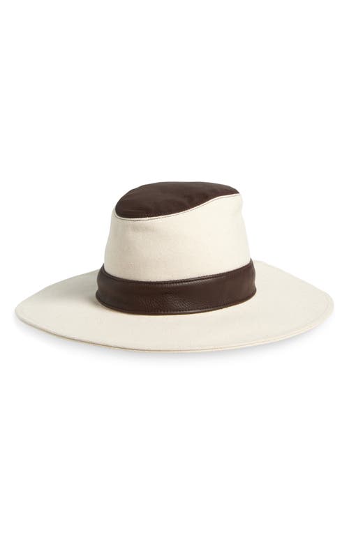Gigi Burris Millinery Liora Canvas & Leather Fedora