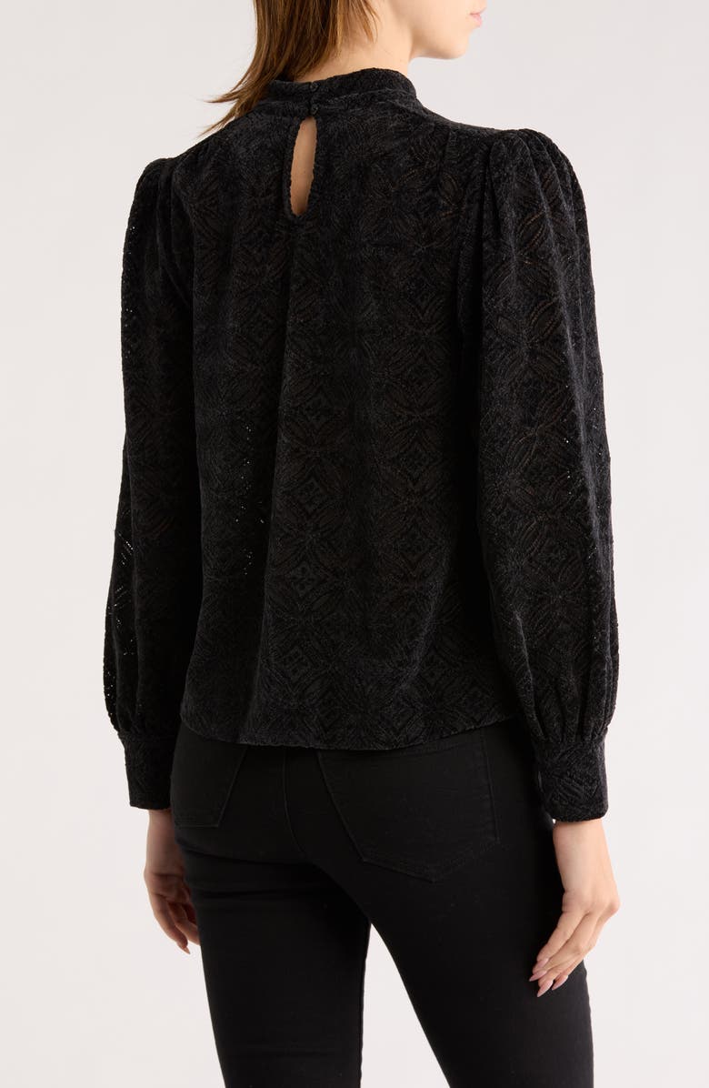 Melrose and Market Long Sleeve Lace Top, Alternate, color, Black