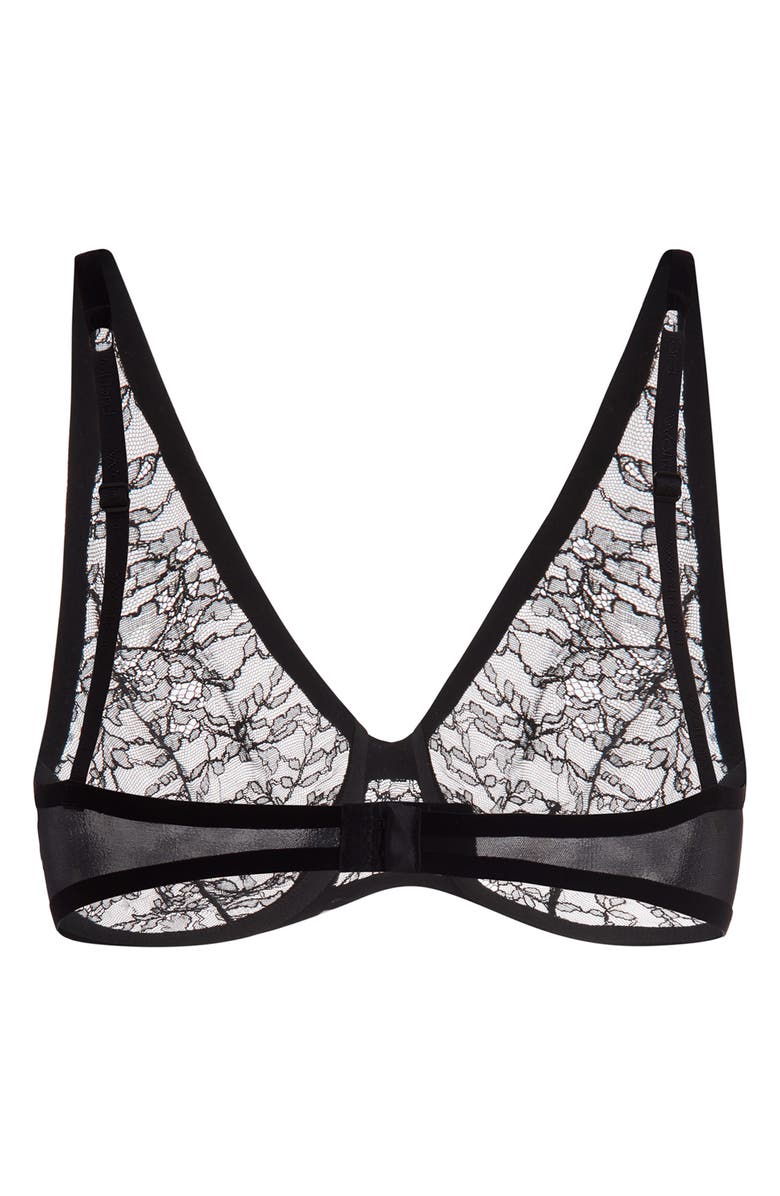 Wolford Unlindes Underwire Plunge Bra, Alternate, color, 
