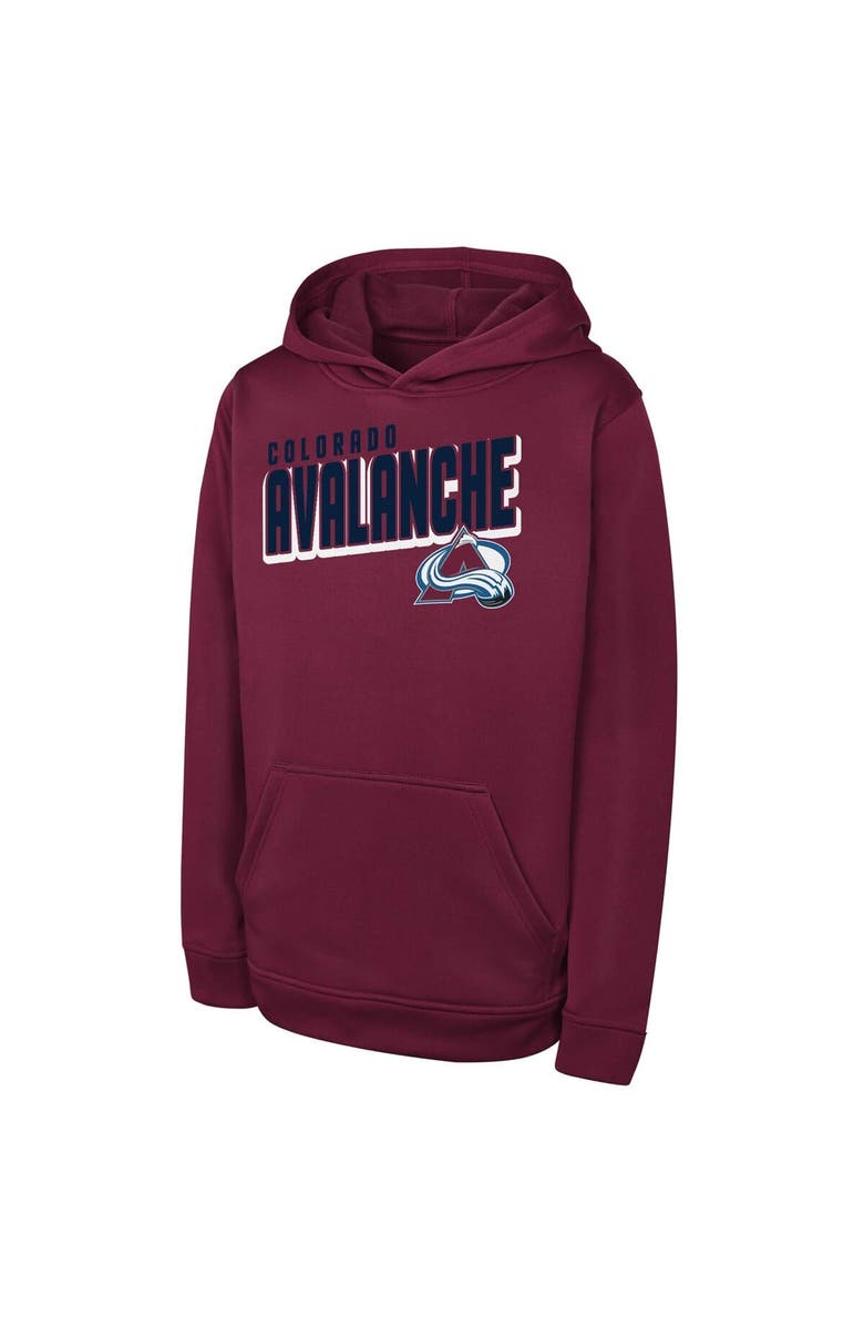 Outerstuff Youth  Burgundy Colorado Avalanche Cyber Punk Performance Hoodie, Alternate, color, 