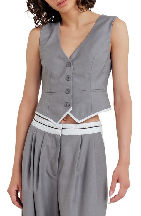 Contrast Trim Vest