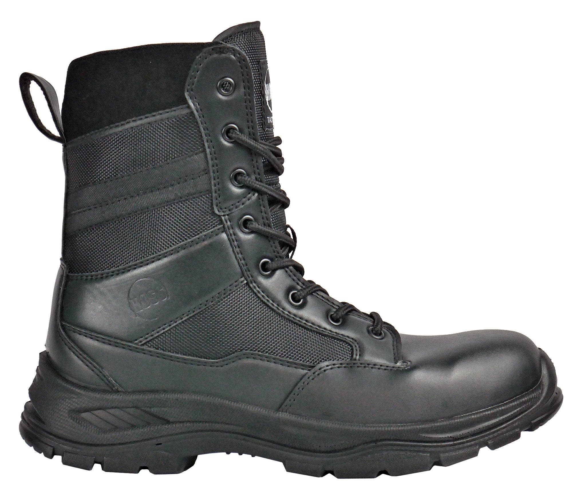 Hoss Boot Company HOSS Watchman 8 Inch Soft Toe Side Zip Work Boot, Alternate, color, Black